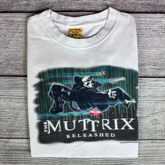Vintage 2003 Big Dogs The Muttrix "Matrix Unleashed" Parody T-shirt - Picture 1 of 7